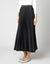 33" Unlined Elastic Waist Accordian Pleat Skirt Black