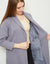 Plush Lined Belted Wrap Robe with Trapunto Stitching Sky