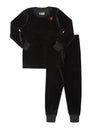 Kids Velour Hearts Loungewear Pajama Playwear Set