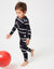 Kids Pima Cotton Streaks Pajamas Legging Playwear Set Black