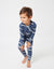 Kids Pima Cotton Streaks Pajamas Legging Playwear Set Blue