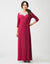 Pull On Nightgown with White Lace Trim Berry