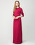 Lace Trimmed Pull On Layered Nursing Nightgown Berry