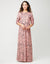 Pure Cotton Button Front Nightgown Pink Zebra