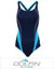 Dolfin Women's Aquashape Splice Crossover One Piece Swimsuit with Shelf Bra