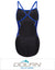 Dolfin Team Color Color-Block Women's V-2 Back One Piece Swimsuit Blue