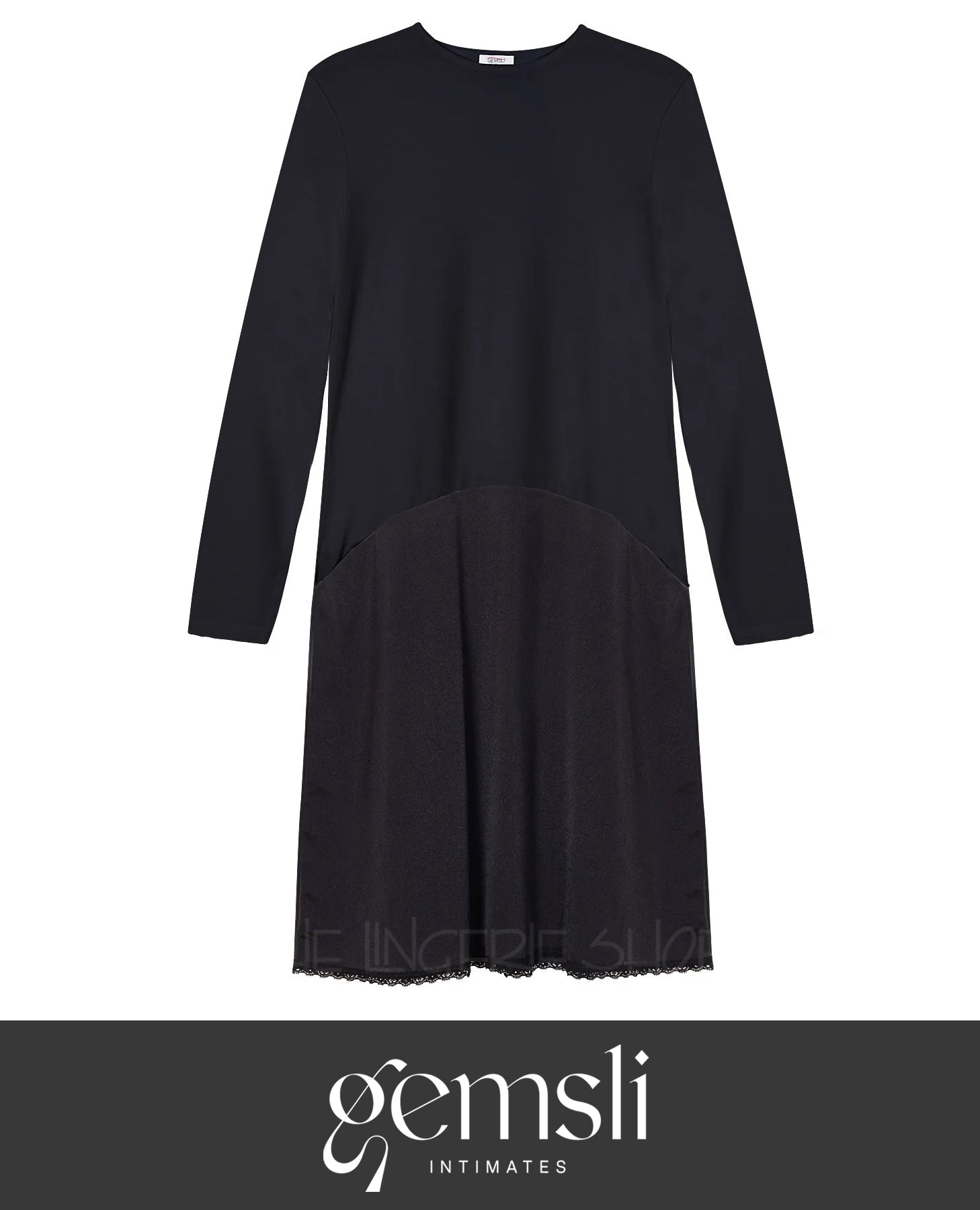 Gemsli FK312 Long Sleeve Solid Color Combination Full Slip