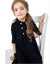 Girls Nautical Maxi Dress Shabbos Jumper with Gold Buttons