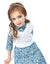 Lacy Shell Pattern Knit Vneck Vest for Kids White - Must Be Purchased With Robe