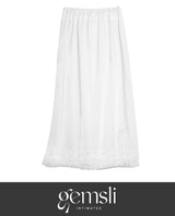 Gemsli HK300 Nylon Half Slip with Lace White