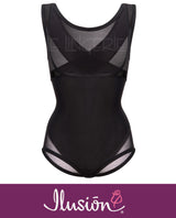 Illusion EI7193 Back Support Wear-Your-Own-Bra Shaper Bodysuit Black