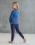 Kids Pima Cotton Adorable Motif Pajamas Legging Playwear Set Blue