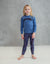 Kids Pima Cotton Adorable Motif Pajamas Legging Playwear Set Blue