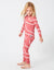 Kids Pima Cotton Streaks Pajamas Legging Playwear Set Pink