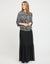 39" Ruffled Chiffon Skirt with Covered Elastic Waistband Black