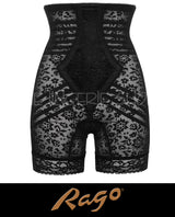 Rago RG6207 High Waist Long Leg Shaper Panty Girdle Black