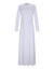 Button Nightgown with Tonal Trim White