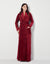 Ultra Soft Plush Velour Belted Shawl Collar Wrap Robe Cranberry