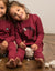 Kids Pima Cotton Circle Pajamas Legging Playwear Set Burgundy