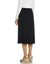 27" Lined Elastic Waist Straight Matte Jersey Skirt Black