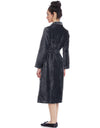 Terry Wrap Short Belted Bathrobe Gray